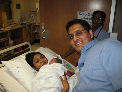 The proud parents Akesh & Shalika Chunilal